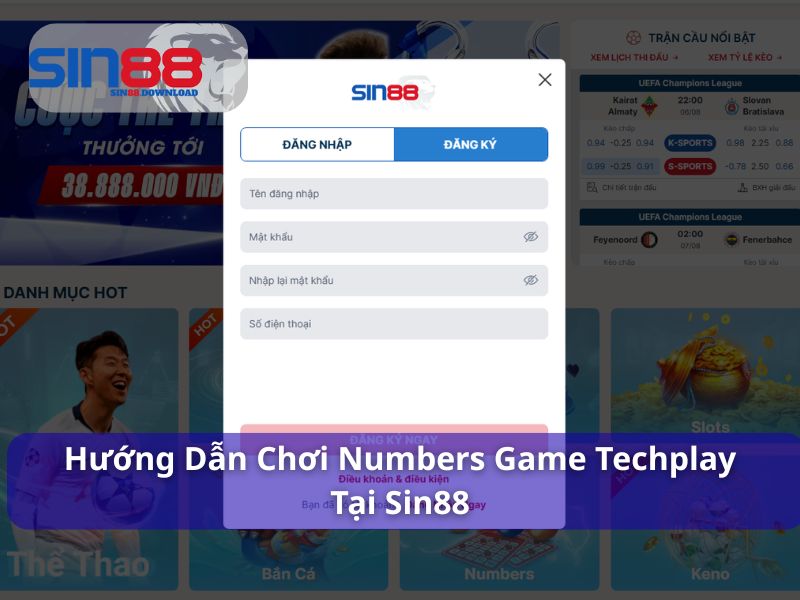 Hướng dẫn chơi Numbers Game Techplay tại Sin88