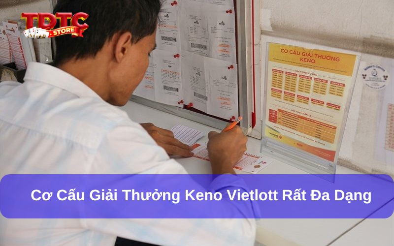 Cách tính thưởng trong Keno TDTC